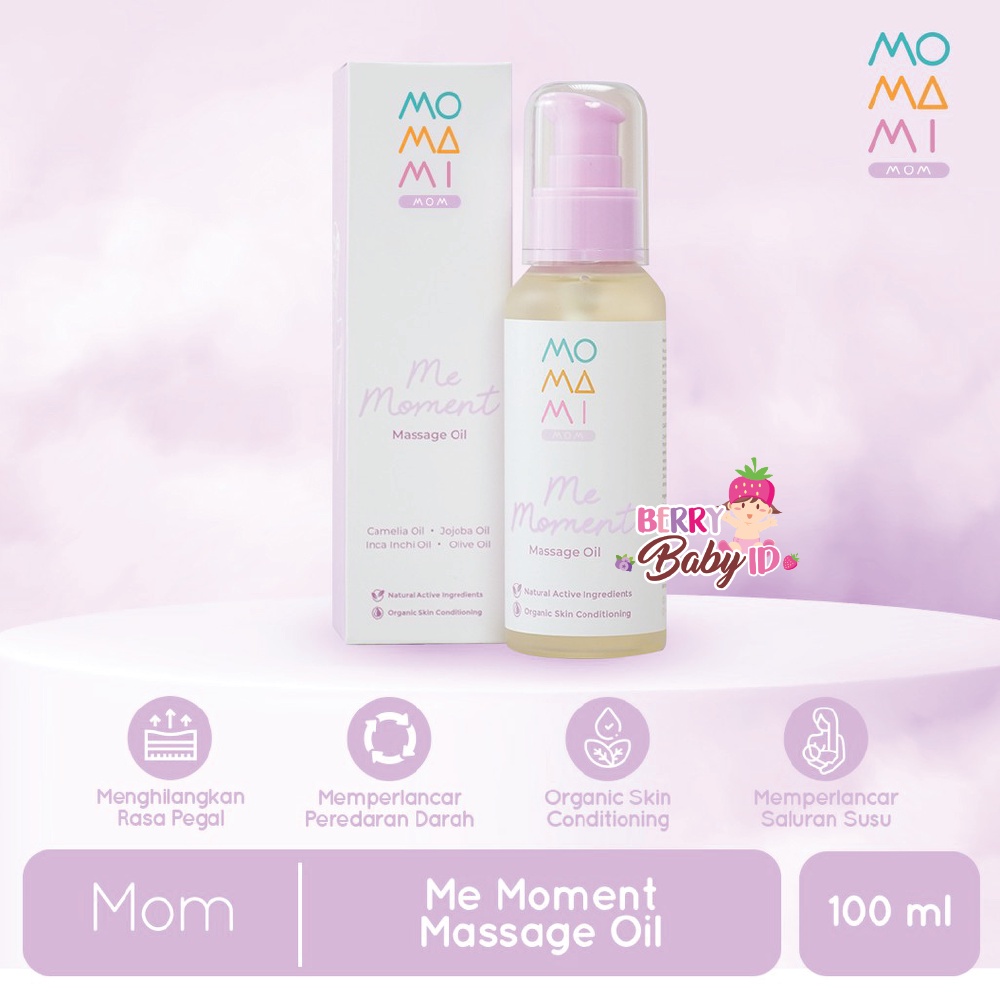 Momami Me Moment Massage Oil Minyak Pijat Ibu 100 ml Mo Ma Mi Berry Mart