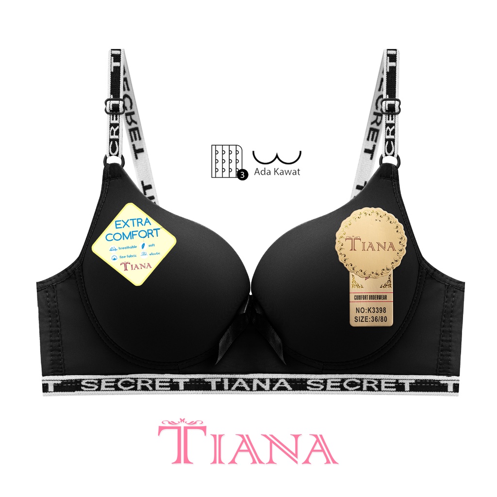 TIANA | Push Up Bra Kait 3 / Bra Kawat Tiana Secret / art TN K3398