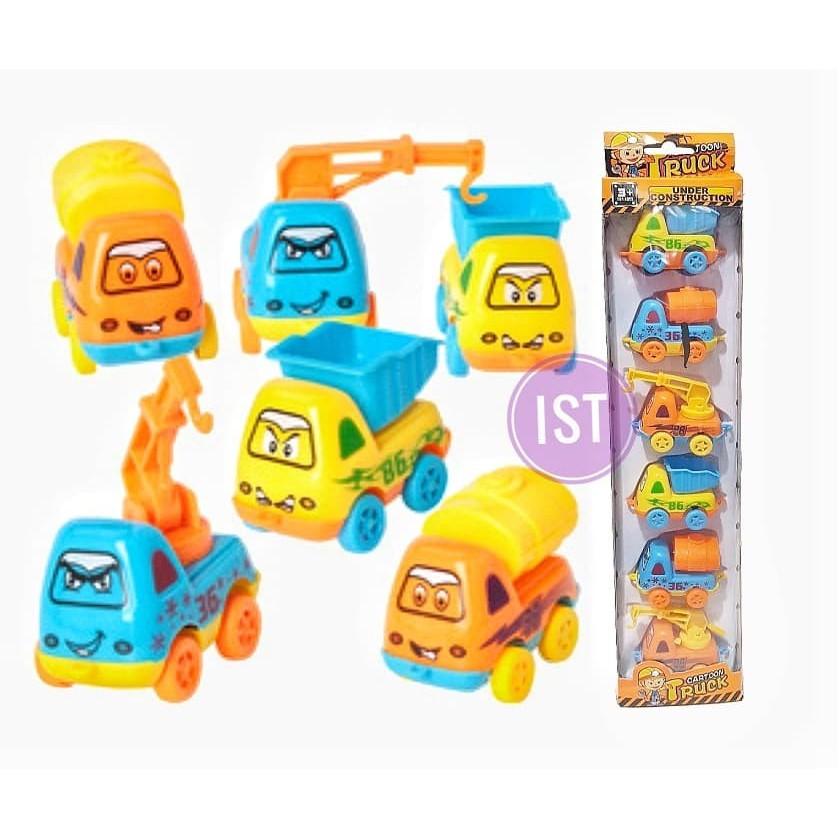 MWN.TOYS Mobil Cartoon Truck Team 6 pcs NO.389-6A