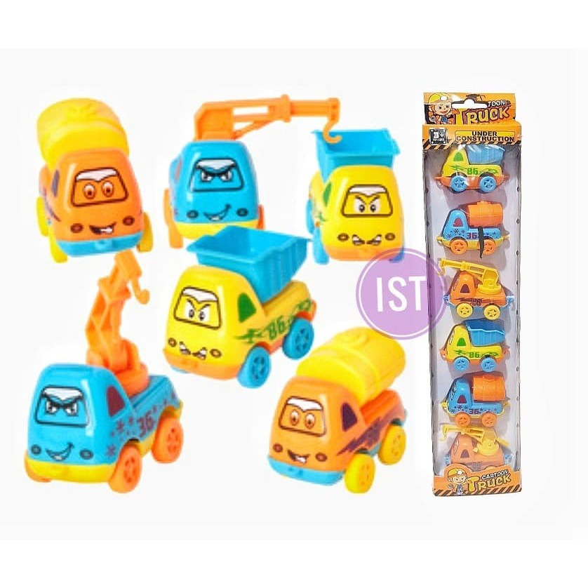 MWN.TOYS Mobil Cartoon Truck Team 6 pcs NO.389-6A