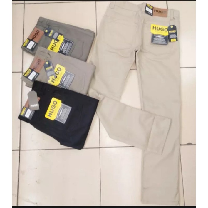 Celana panjang Kanvas Hugo/kanvas Hugo pria/Celana panjang bahan kanvas/kanvas murah