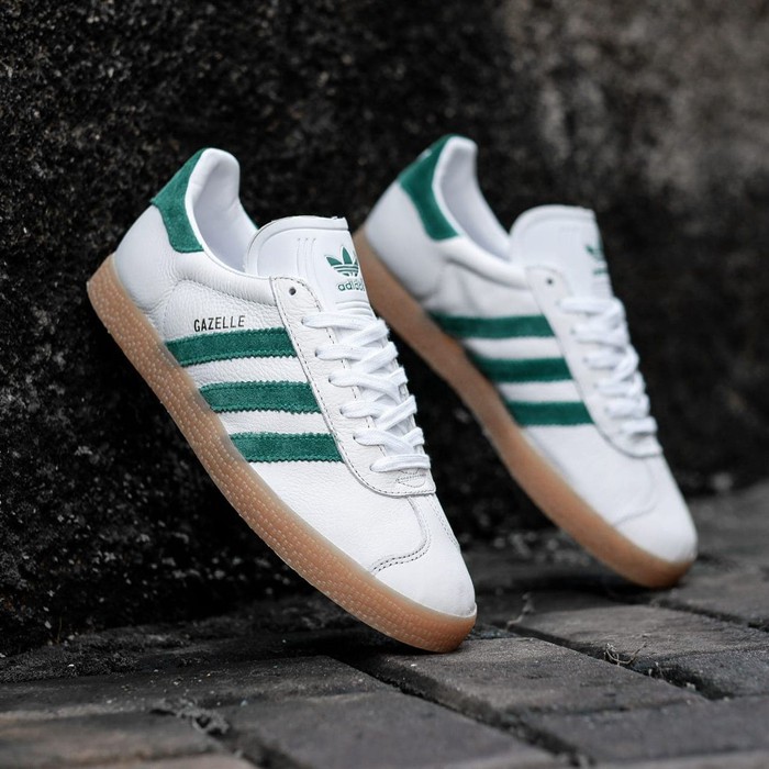 SEPATU ADIDAS GAZELLE VINTAGE WHITE GREEN ORIGINAL