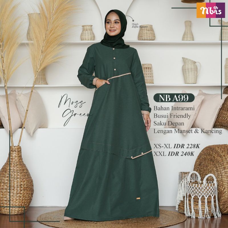 Gamis nibras 2022/model gamis terbaru 2022/Gamis nibras/Gamis simpel/Gamis terbaru/nb a99