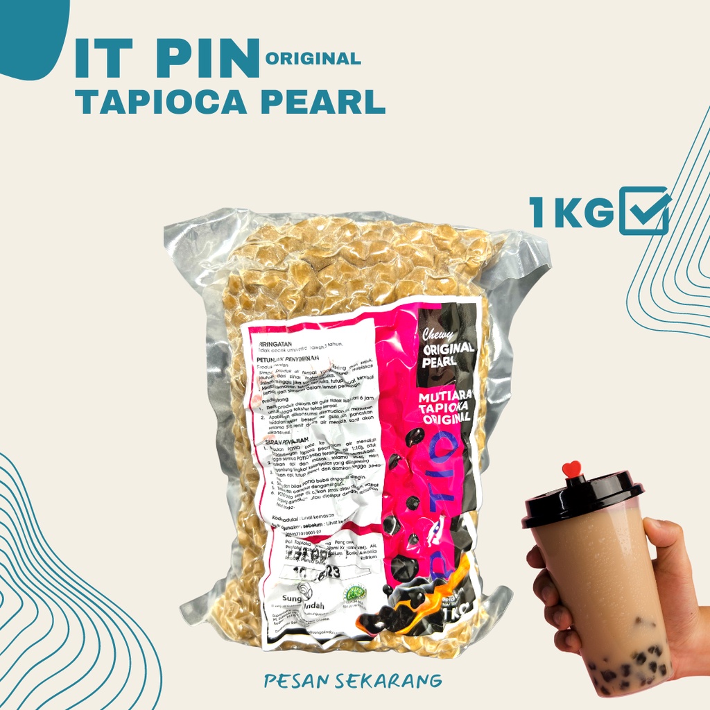 

Potio Tapioca Pearl / Topping Minuman Kekinian Kemasan 1 Kg