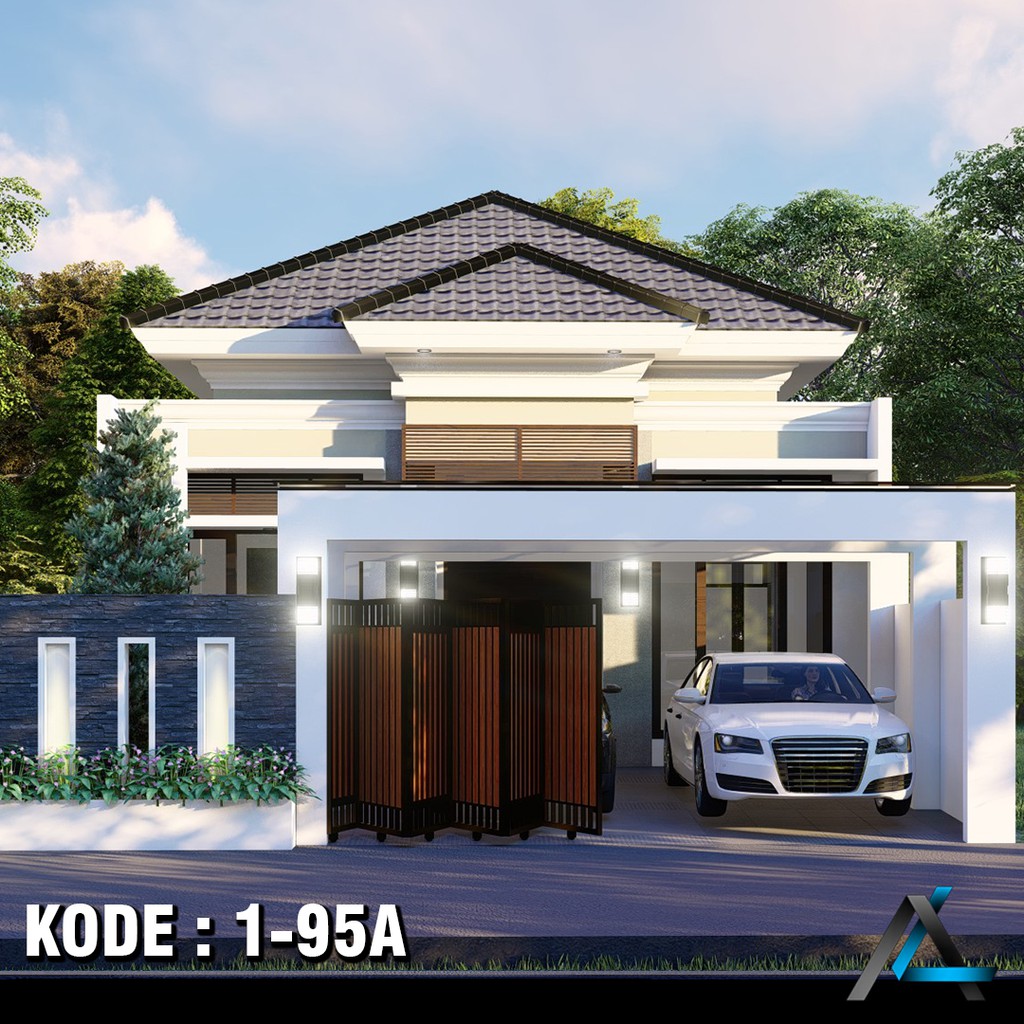 DESAIN RUMAH 10X16 m (KODE 1-95A) - ARSIKA DESAIN