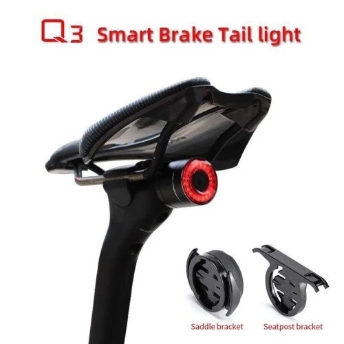 Rockbros Q3 Bike Smart Tail Light Lampu Belakang Sepeda Otomatis