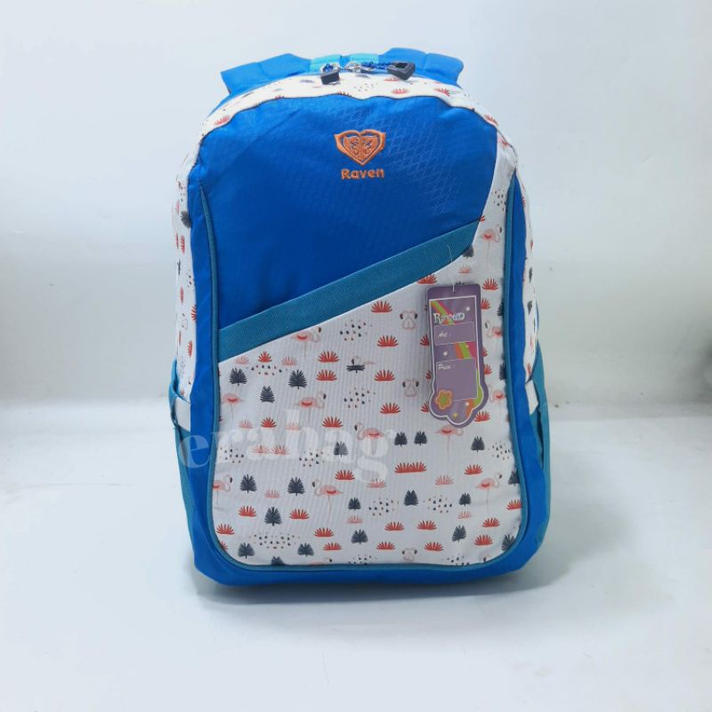 Tas ransel sekolah anak perempuan Raven original 710084 Rain Cover