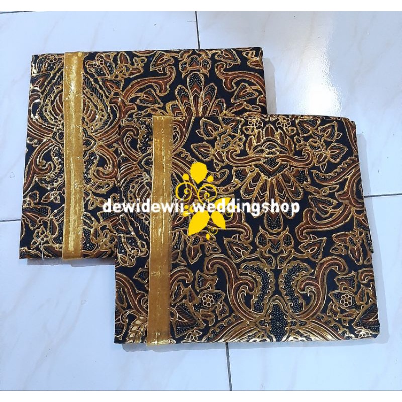 Set Jarik + Blangkon Pengantin (LEMBARAN/ INSTAN), Motif Pisang Bali