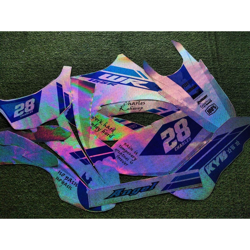 Decal Yamaha WR 155 Galaxy Hologram Desain Custom (CRF,KLXBF,WR 155,KLX Old,Dtracker,YZ85)