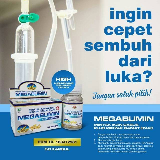 Megabumin | Minyak Ikan Gabus/ikan kutuk  plus Minyak Gamat Emas
 Asli 100% original