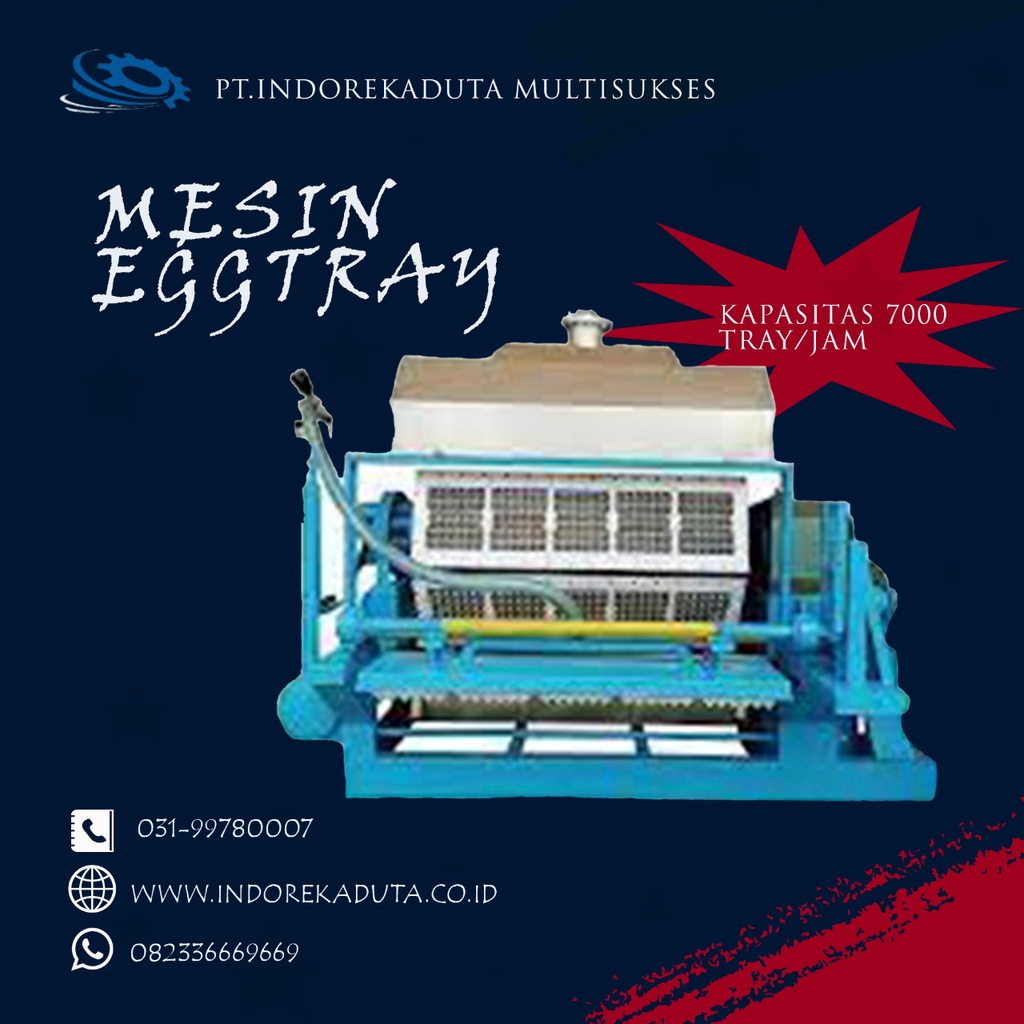 Mesin egg tray ET-070 include model tanpa pengering