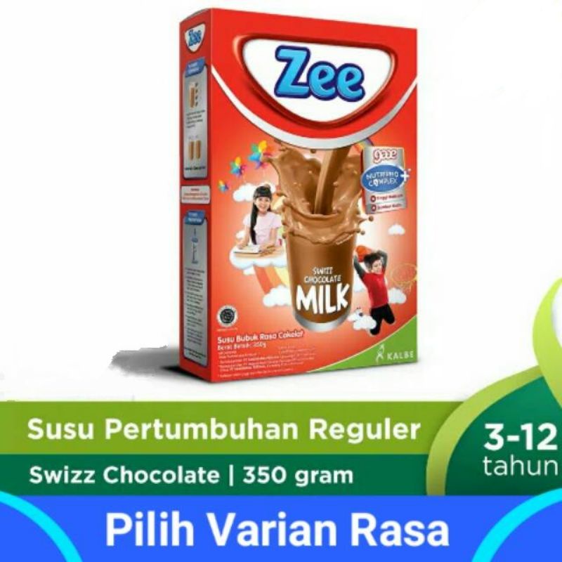 SUSU ZEE Reguler 350gr Coklat Vanila Strawbery