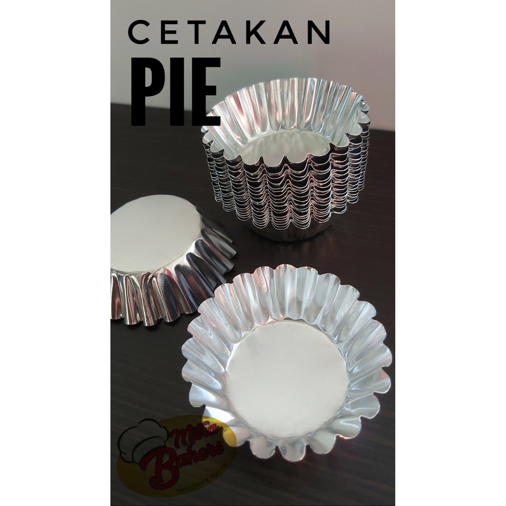 CETAKAN PIE MINI ALUMUNIUM  ISI 20PCS/ PIE SUSU /PIE BUAH / KUE SUS