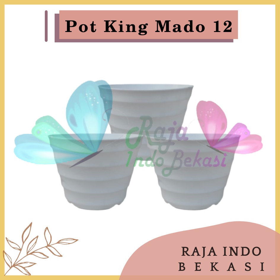 Pot King Mado 12 Putih By Garden Of Love Pot Plastik Mini Kaktus Murah Lucu Mirip Pot Tawon 12