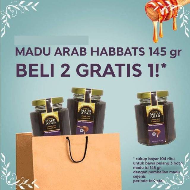 

Promo Madu Arab habbatussauda . Beli 2 gratis 1