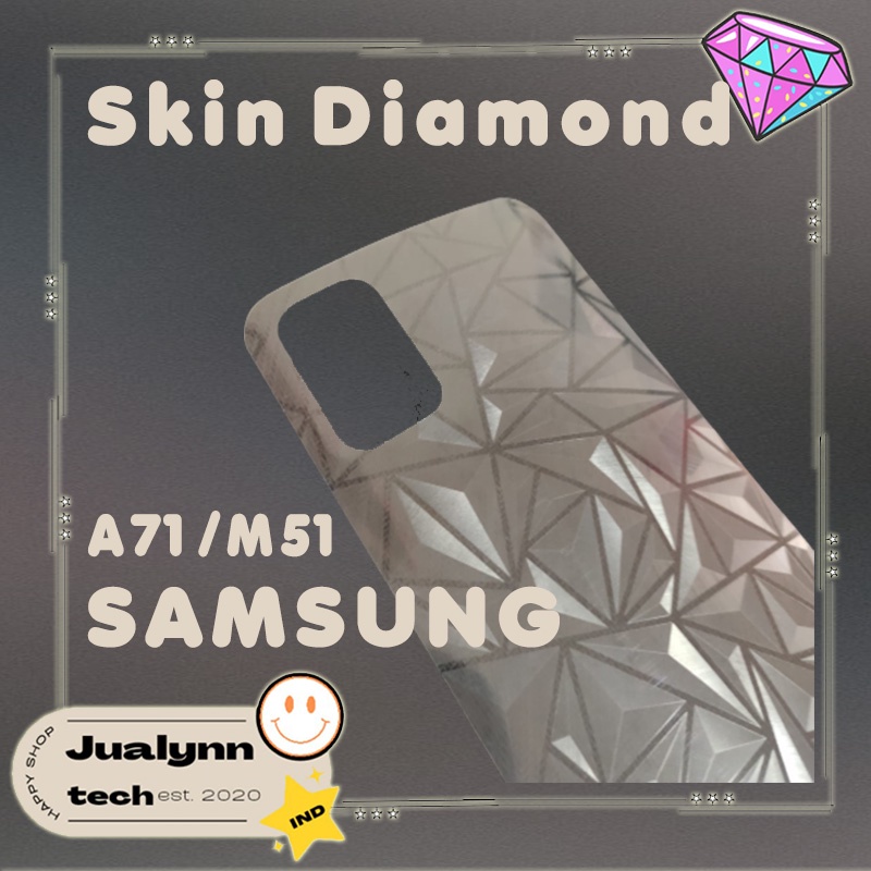 Skin Diamond HP SAMSUNG A71 / M51 Back Screen Protector Pelindung Belakang Skin Sticker Stiker Polyg