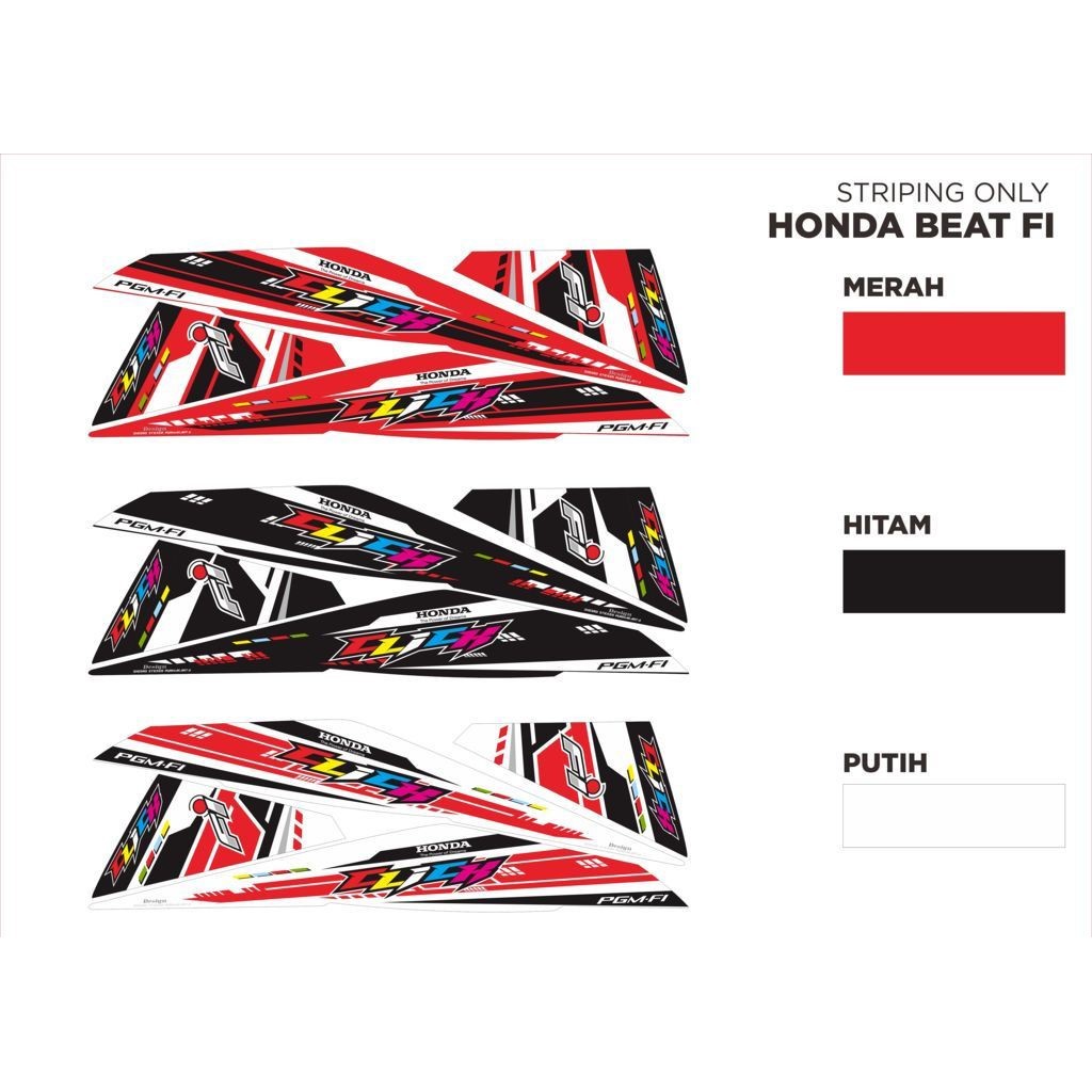 Striping Only Honda Beat Fi Click 02 Shopee Indonesia