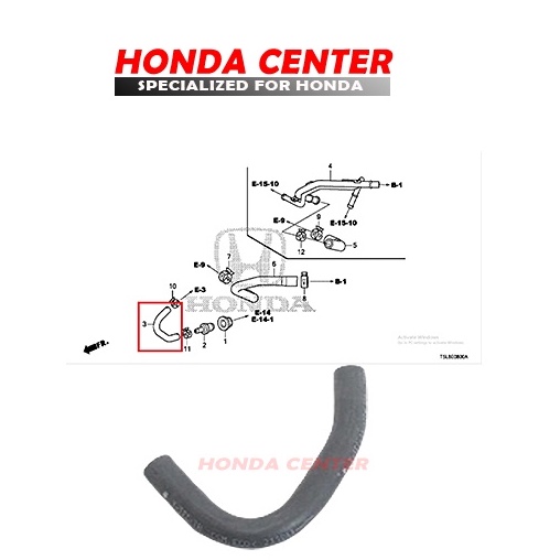 Selang slang tube pcv valve mobilio brv hrv 1500cc jazz gk5 2014 2015 2016 2017 2018 2019 2020 city gm6