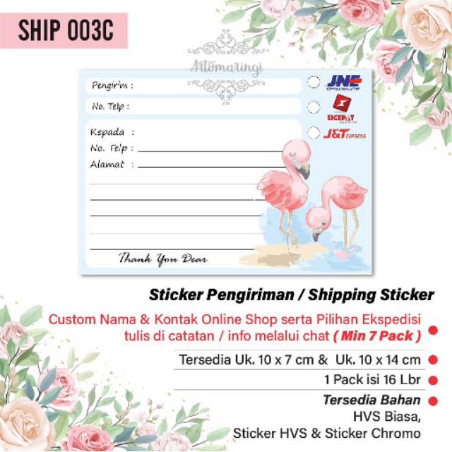 

Shipping Sticker 1 pack isi 16pcs Stiker Pengiriman Stiker Alamat