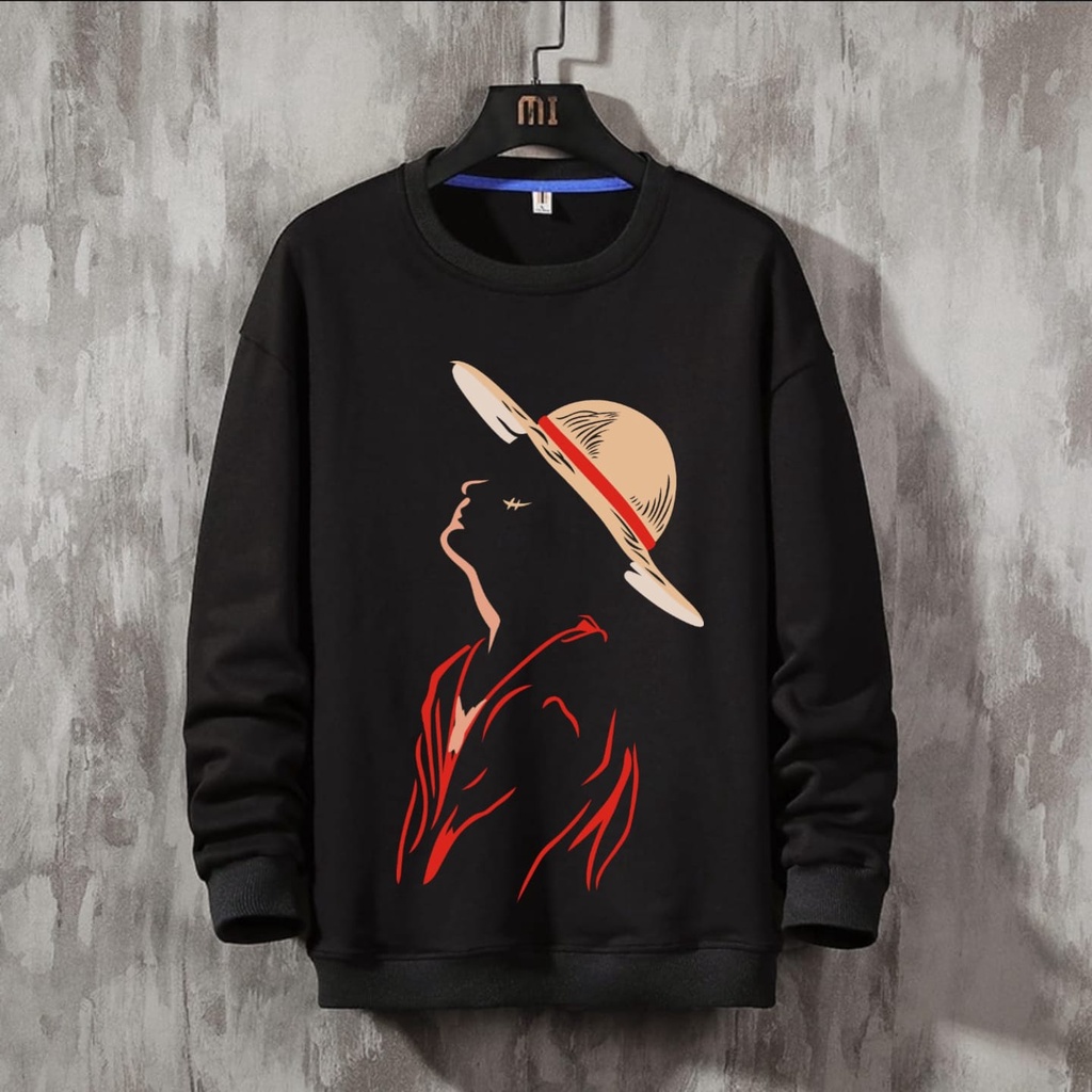 Baju sweater Topy Luffy / sweater pria terlaris / baju lebaran - alipio fashion
