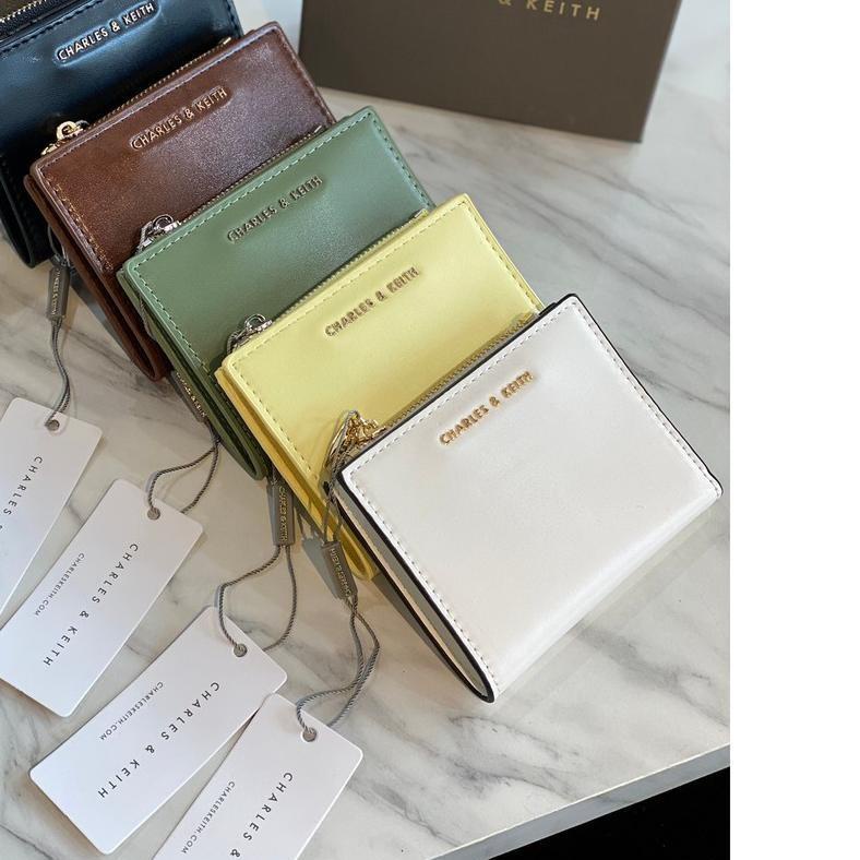 ℮ WALLET CHARLES & KEITH MINI TOP ZIP WALLET || FAUX LEATHER CK6-10680907 ➥