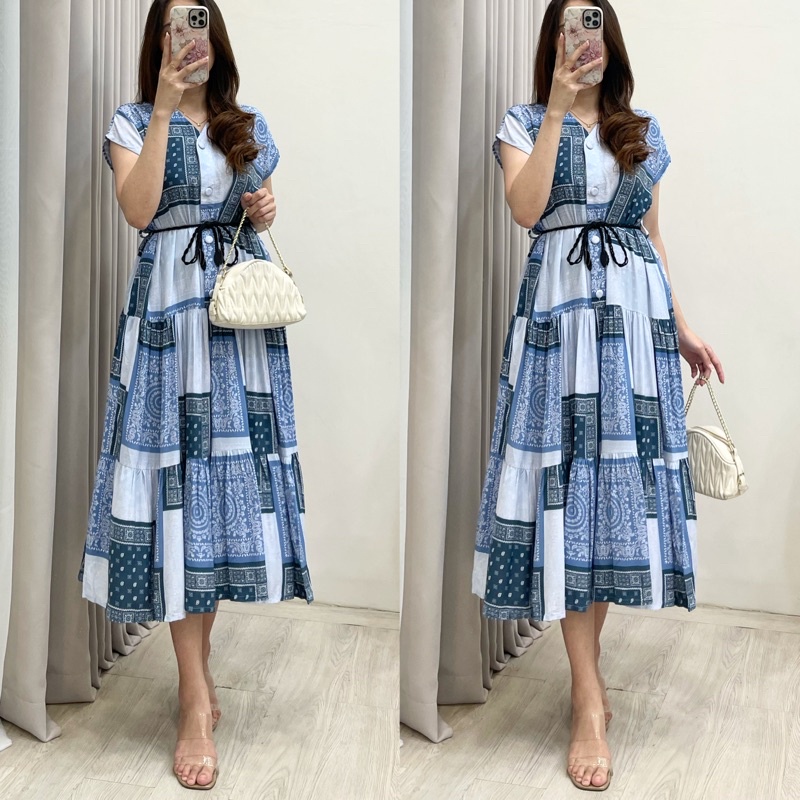 Amariel Malibu Home Dress - Daster Nyaman Adem-Mlb: Blue Slayer