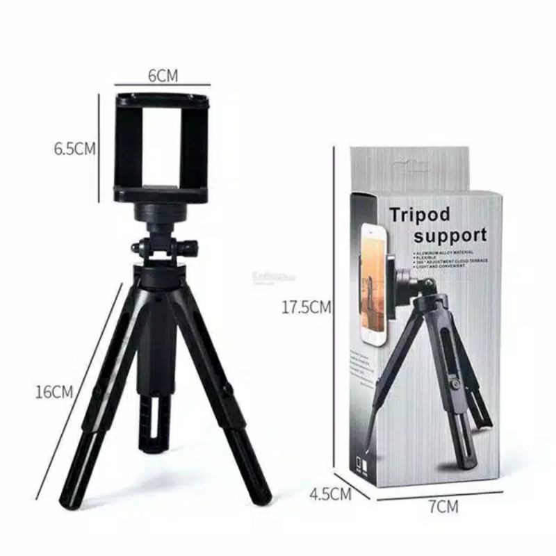 Tripod Support Mini 4 Level Ketinggian Tripod Support Free Holder U Phone Holder