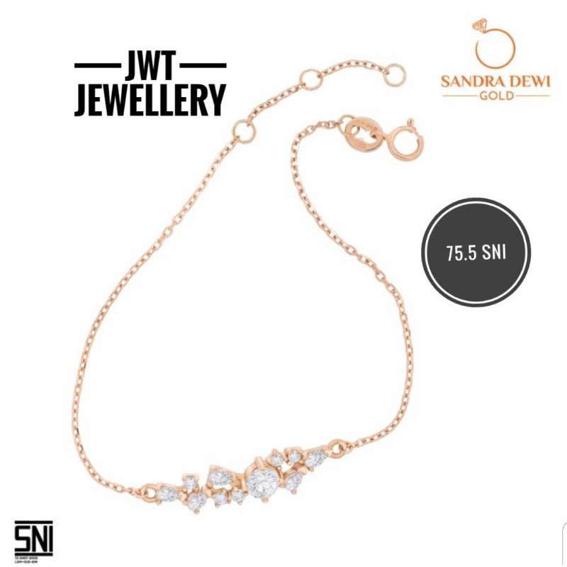 GELANG EMAS K-STYLE KIM SERIES SANDRA DEWI GOLD SDW