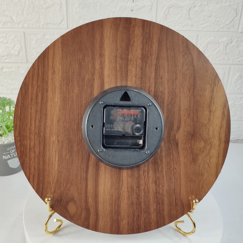 Jam Dinding Bulat Glow in The Dark 30CM - Wooden / Jam Dinding Aesthetic / Jam Dinding Besar / Jam Dinding Minimalis / Jam Dinding Unik / Jam Dinding Analog / Jam Dinding Estetik