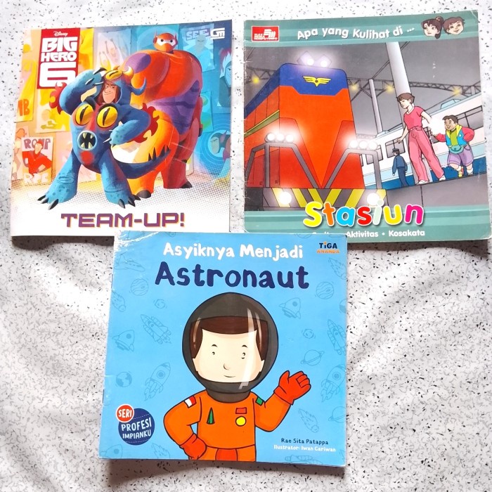 Paket 3 Buku Anak BIG HERO 6, STASIUN & Asyiknya Menjadi ASTRONAUT