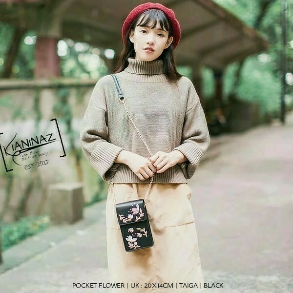 Melati Lucu Sling Bag Tas Fashion Selempang Tali Rantai Bagus Cewek Murah Lokal Bandung