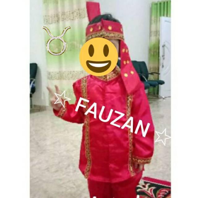Adat Anak Baju Bodo Anak Laki Tk - Sd / Baju Adat Makasar / Baju Bugis Laki