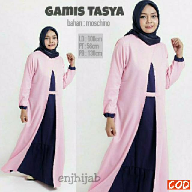 TASYA BAJU GAMIS BUSANA MUSLIM  WANITA TERBARU SIZE L