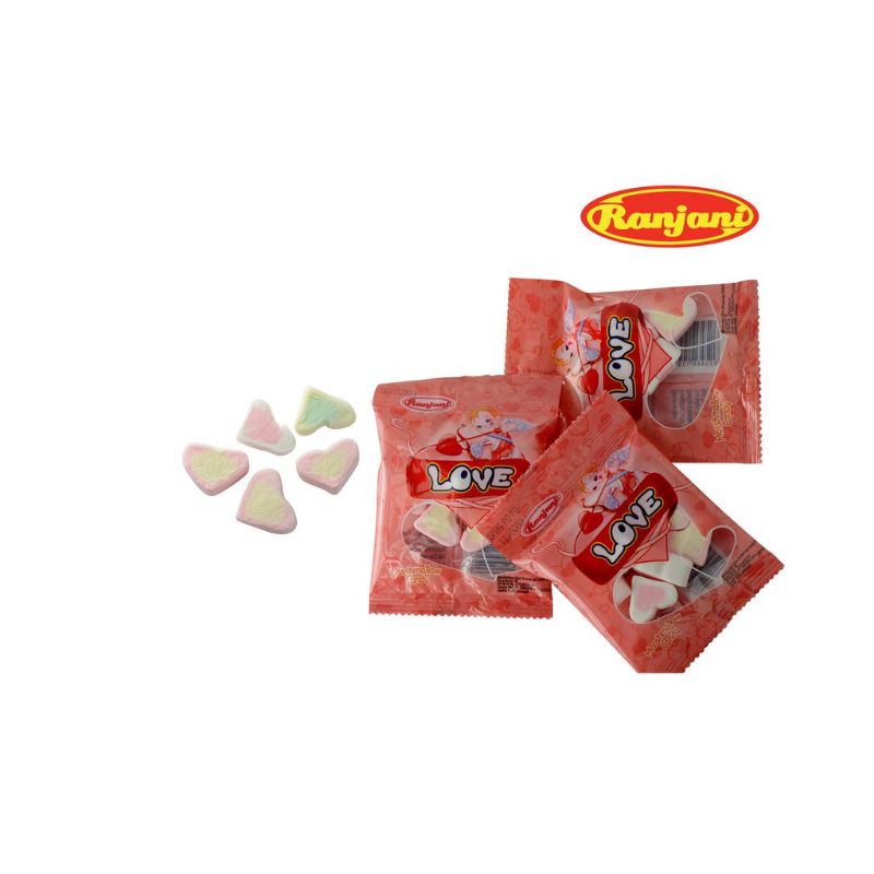 

Marshmallow bentuk Love / Mantau isi 20 sachet