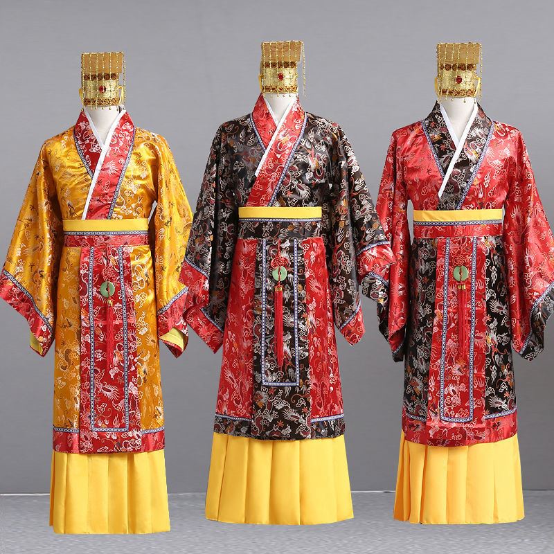 Jual Ancient costume men's Han costume Qin and Han Dynasty Dragon Robe ...