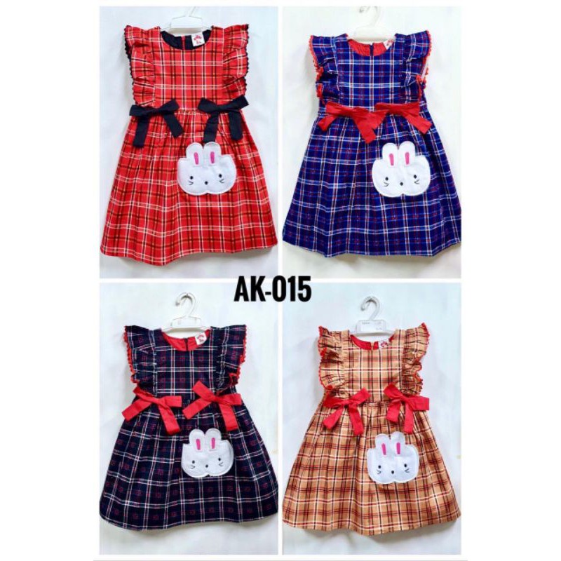 DRESS SAINT QUEEN PITA KOTAK 2-3TAHUN