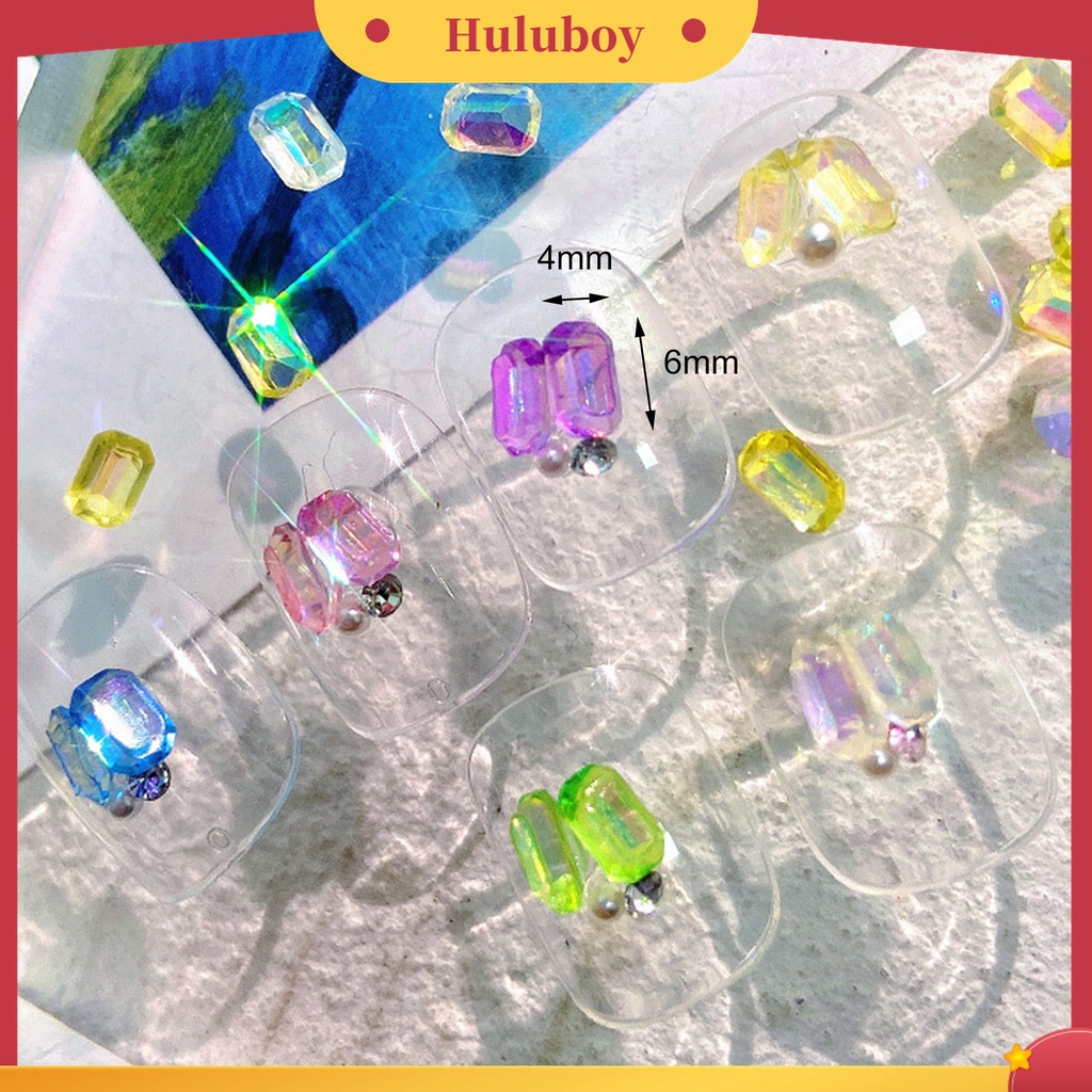 Huluboy Huluboy♡ Perhiasan Dekorasi Kuku Bahan Resin Warna Terang Tahan Air Untuk Manicure
