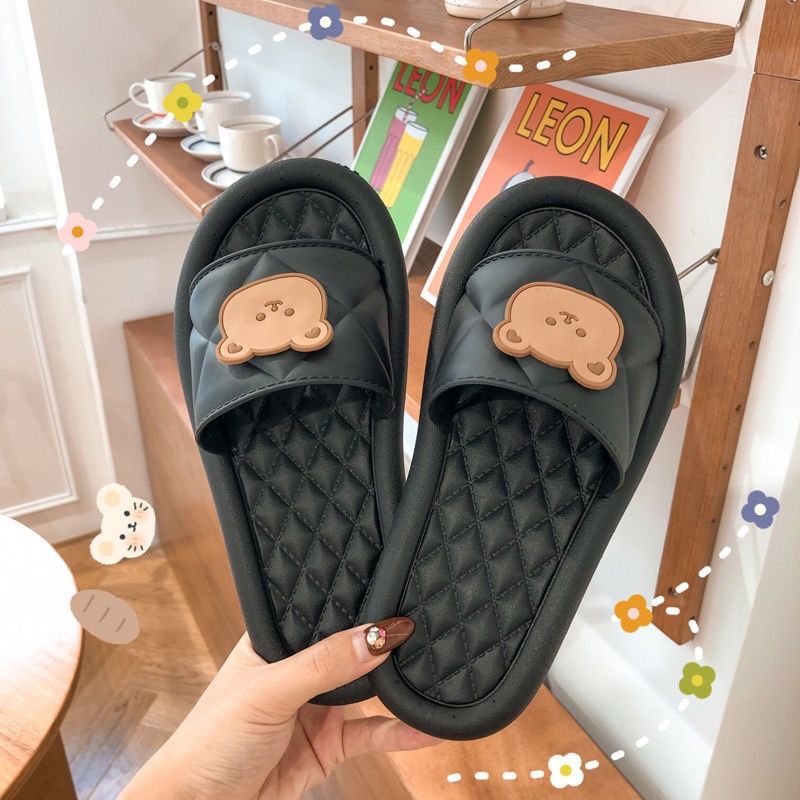 【New Arrival】FRSHome sepatu wanita sandal kondangan musim panas sandal beruang lucu sandal murah