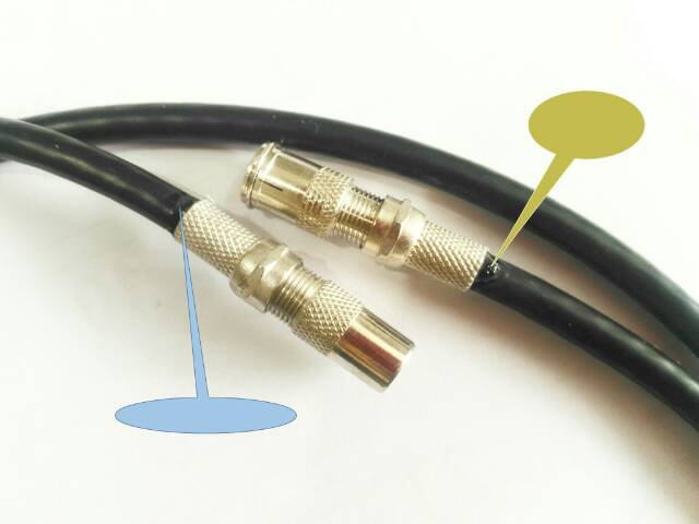 kabel antena jek - jek tv coaxial cable male to male 2 meter