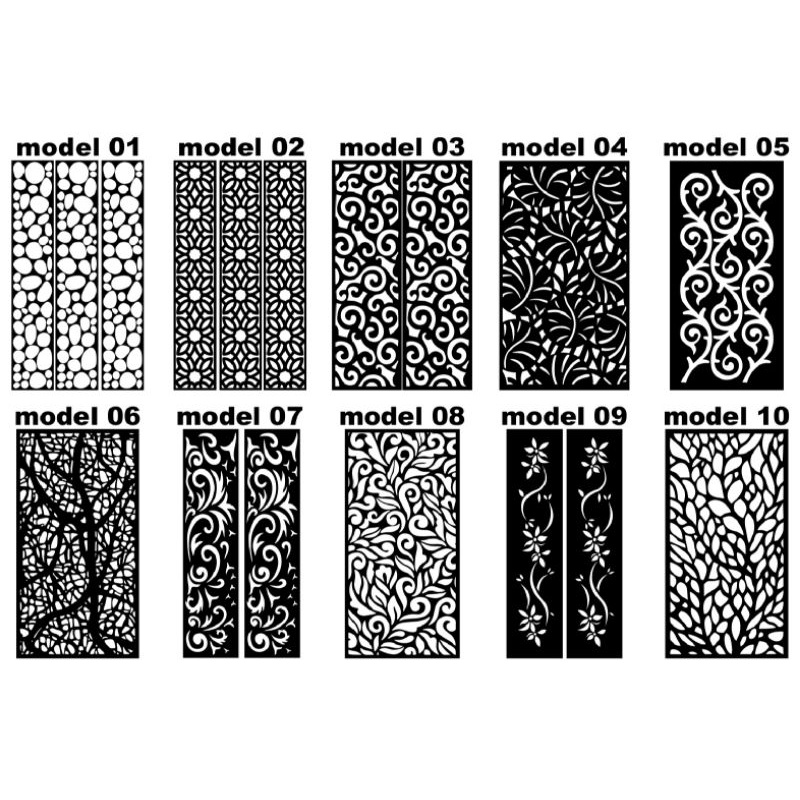 Custom Laser Cutting Plat Ornamen Pagar Besi Tebal 1.0