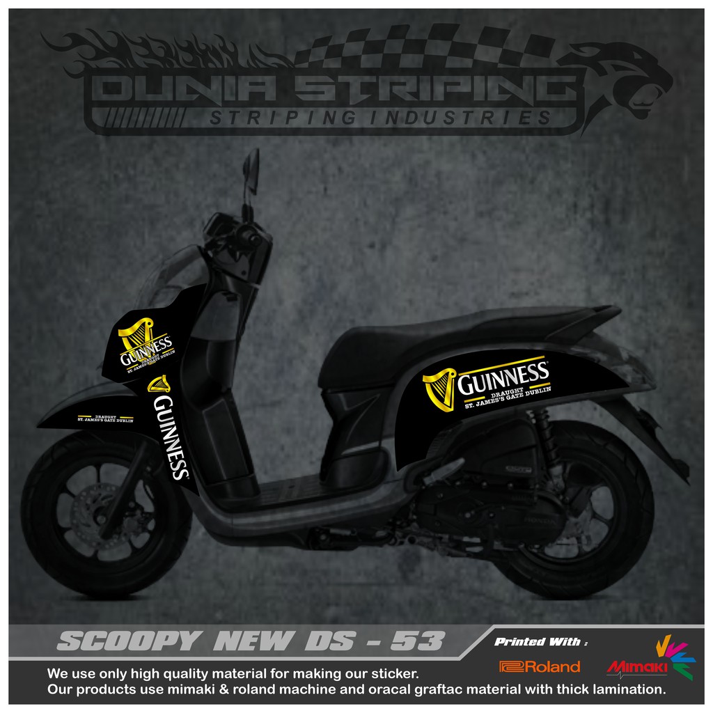Stiker Striping Honda Scoopy New Desain Guinness Code: 53