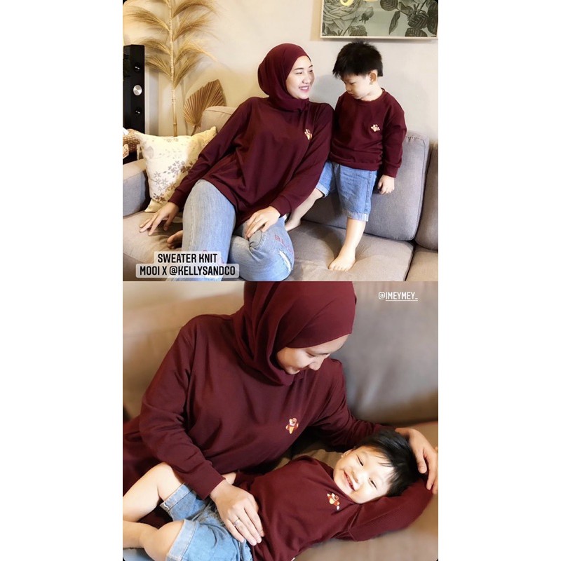 SALE Mooi x Kellysco PREMIUM QUALITY Sweater / Cardigan Anak dan Ibu Knit CBKS SO