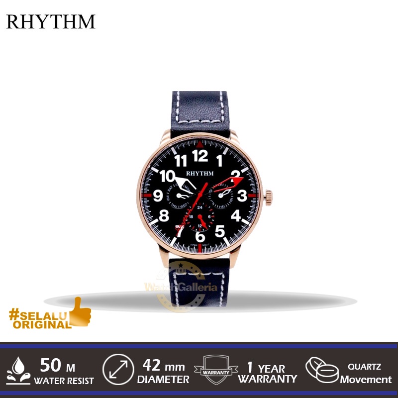 Jam Tangan Analog Man RHYTHM FE1614L05 Original Murah