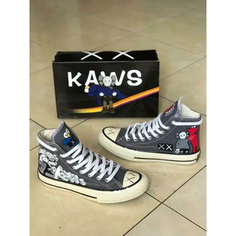SEPATU CONVERSE HIGH 70s X KAWS GREY IMPORT Quallity Made In VIETNAM