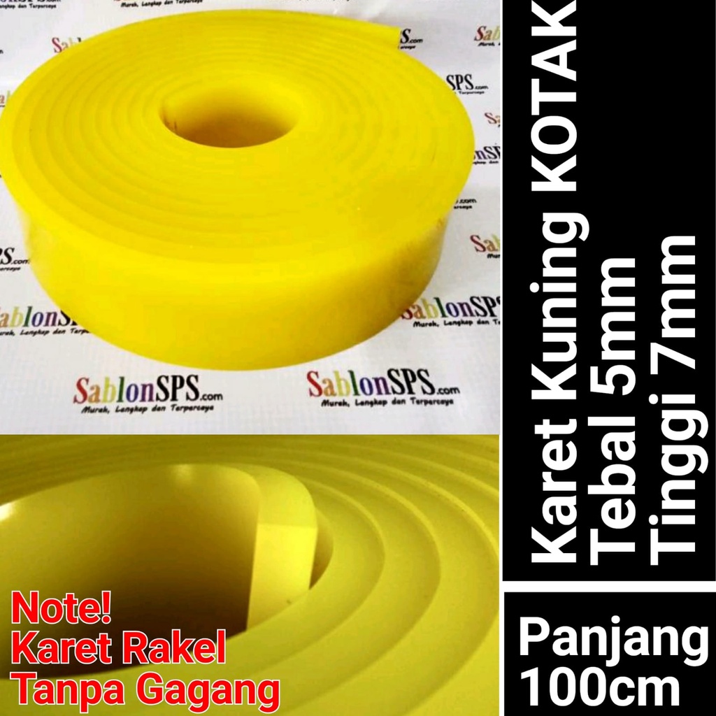 KARET RAKEL PAPAK KUNING 7x50 P. 1 METER