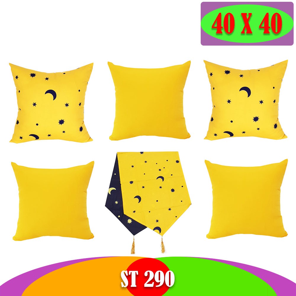 IBENK Colection - Paket Sarung Bantal Sofa + Taplak Meja - Table runner