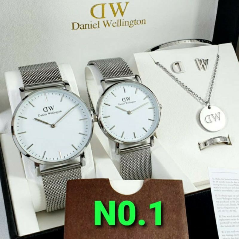 Jam Tangan Cauple Daniel Wellington Rantai Pasir Free Full Set Aksesoris
