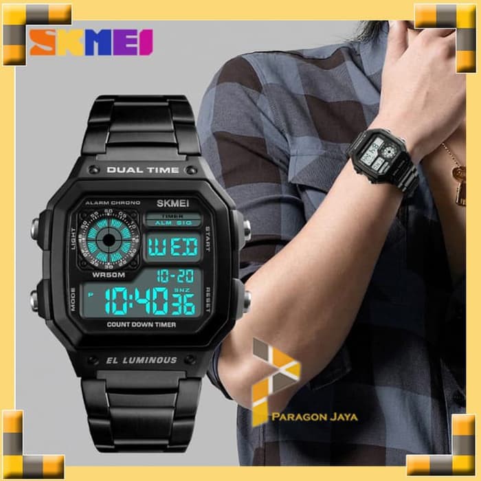 PROMO Jam Tangan Pria Digital Sport SKMEI 1335 Original Black Casio Citizen