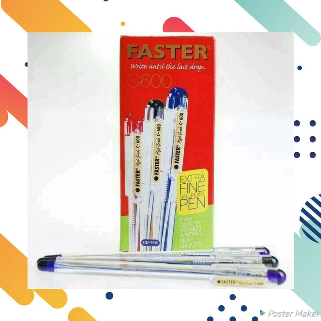

Bolpen Pulpen Bolpoin Faster C600 / C 600 / C-600 Extra Fine 0.7mm