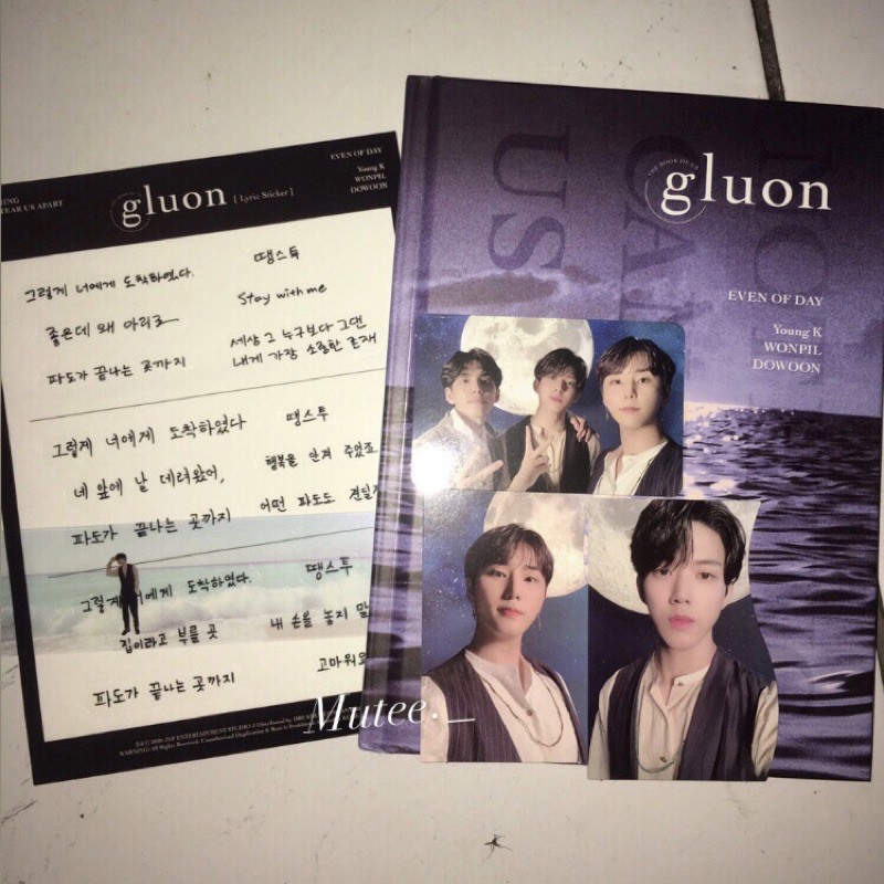 [DAY6] EVEN OF DAY - ALBUM GLUON UNSEALED FULLSET + POSTER 2SIDE